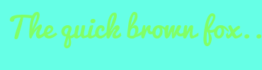 Image with Font Color 80FF66 and Background Color 66FFE6